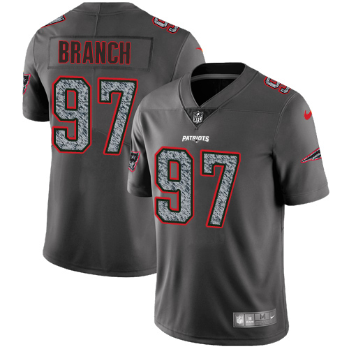 Nike Patriots #97 Alan Branch Gray Static Men's Stitched NFL Vapor Untouchable Limited Jersey